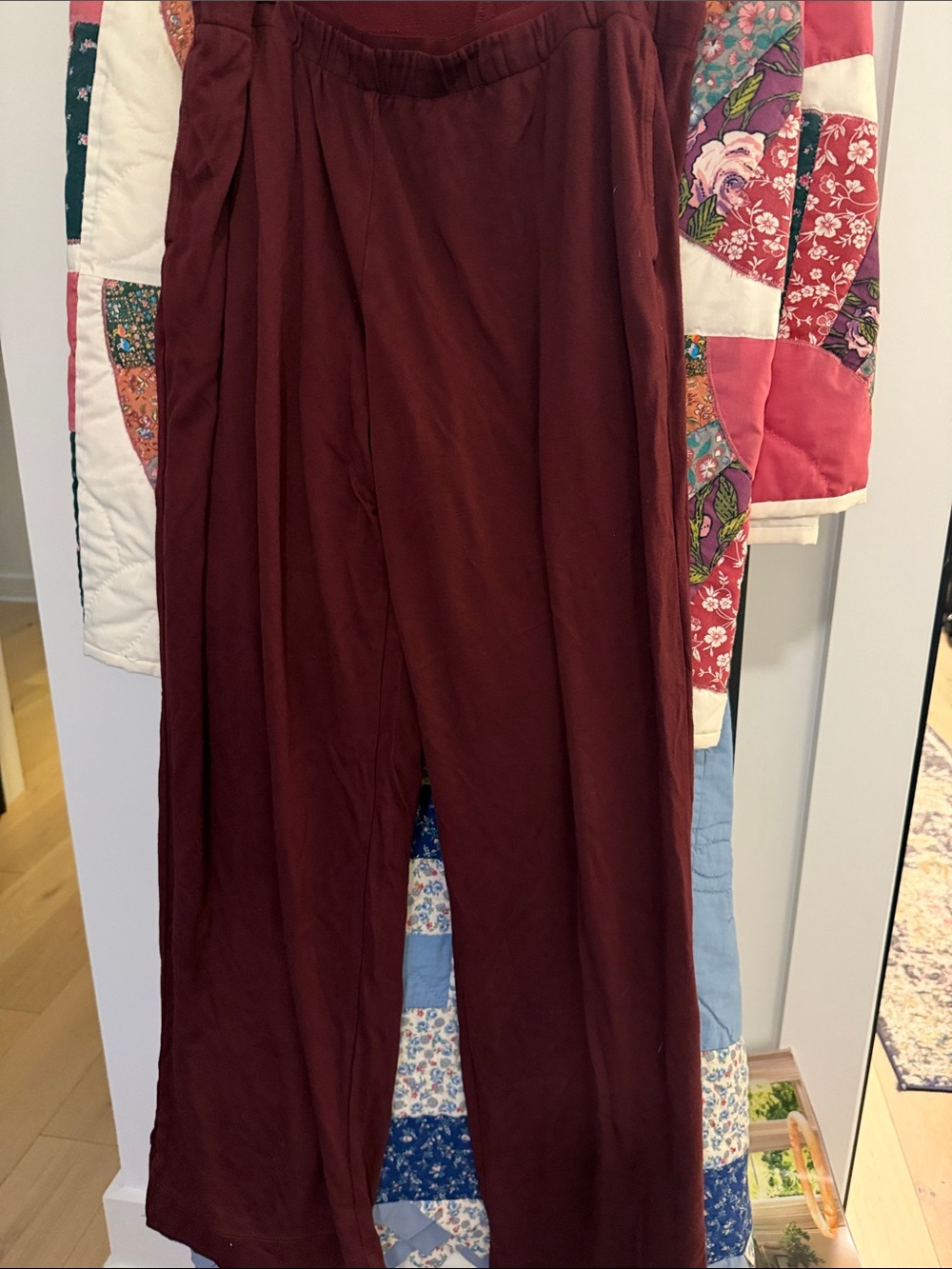 Soma Wide-Leg Pants in Deep Wine